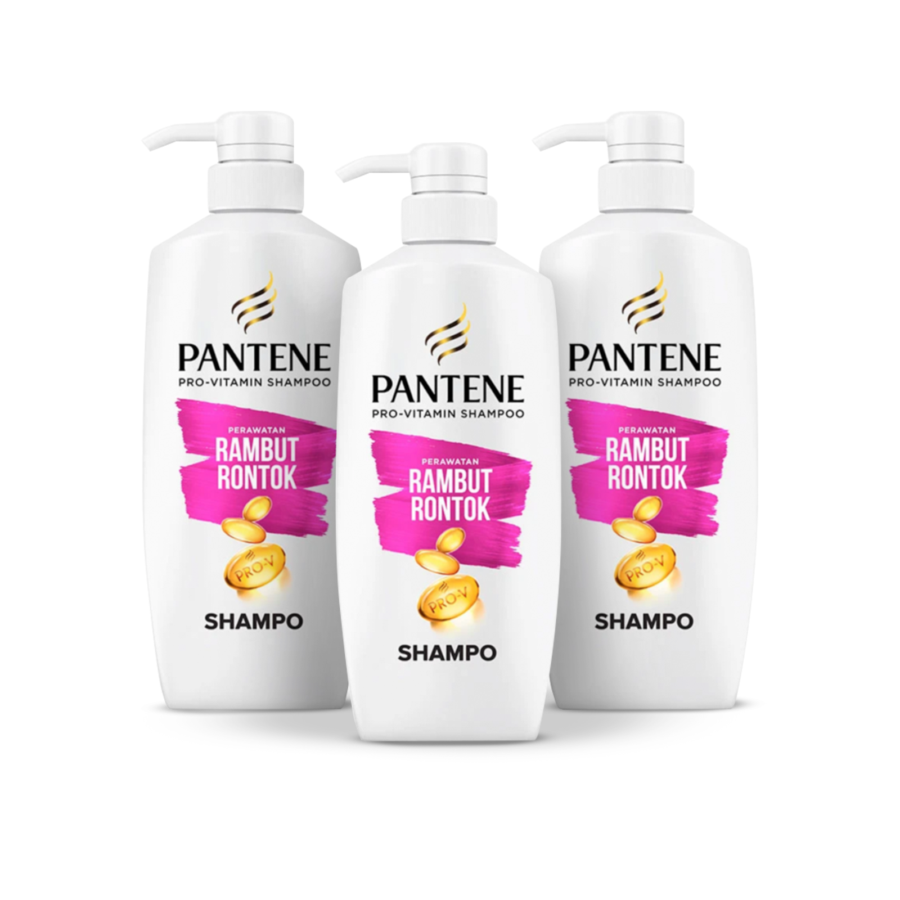 Bundle 3 Pantene Shampoo Anti Hairfall/Sampo 400 ml