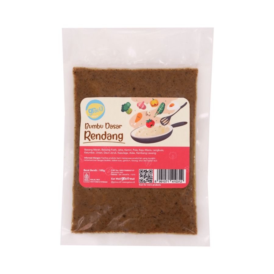 Grouu Refill Cooking Series Bumbu Dasar Rendang MPASI 100gram