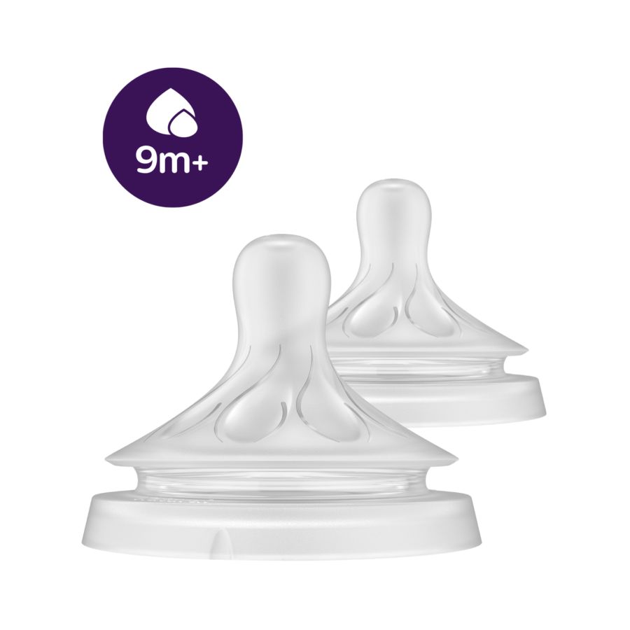 Philips Avent Teat Natural 3.0 9M+ Dot Botol Bayi 2pcs