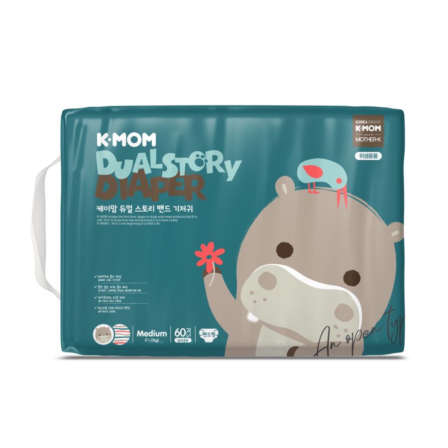 K-Mom Dual Story Diaper Tape Diapers M60