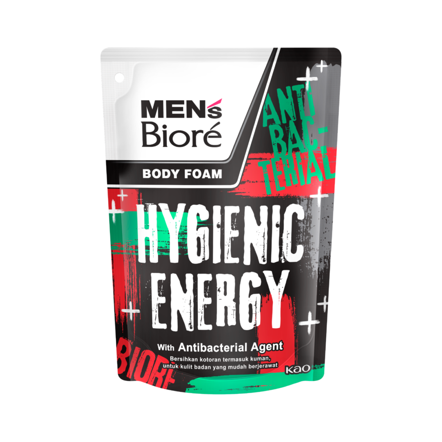Men's Biore Hygienic Energy Body Foam Refill 450ml