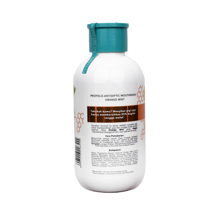 Secret Clean Propolis Antiseptic Mouthwash Orange Mint 150ml
