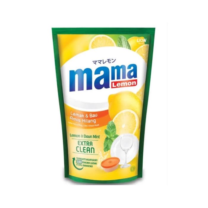 Mama Lemon Lemon + Daun Mint Cairan Pencuci Piring Pouch