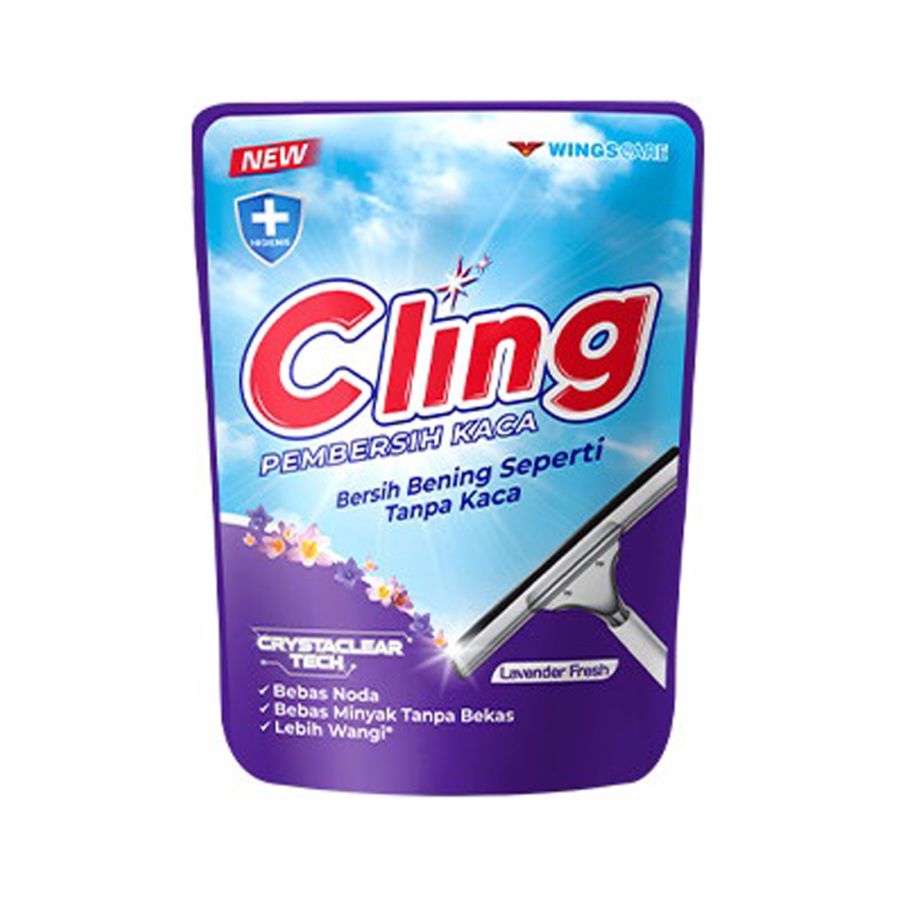 Cling Pembersih Kaca Lavender Pouch 400ml