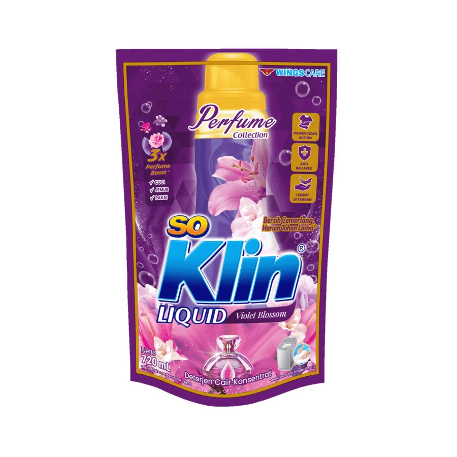 SoKlin Liquid Violet Deterjen Cair Pouch 720ml