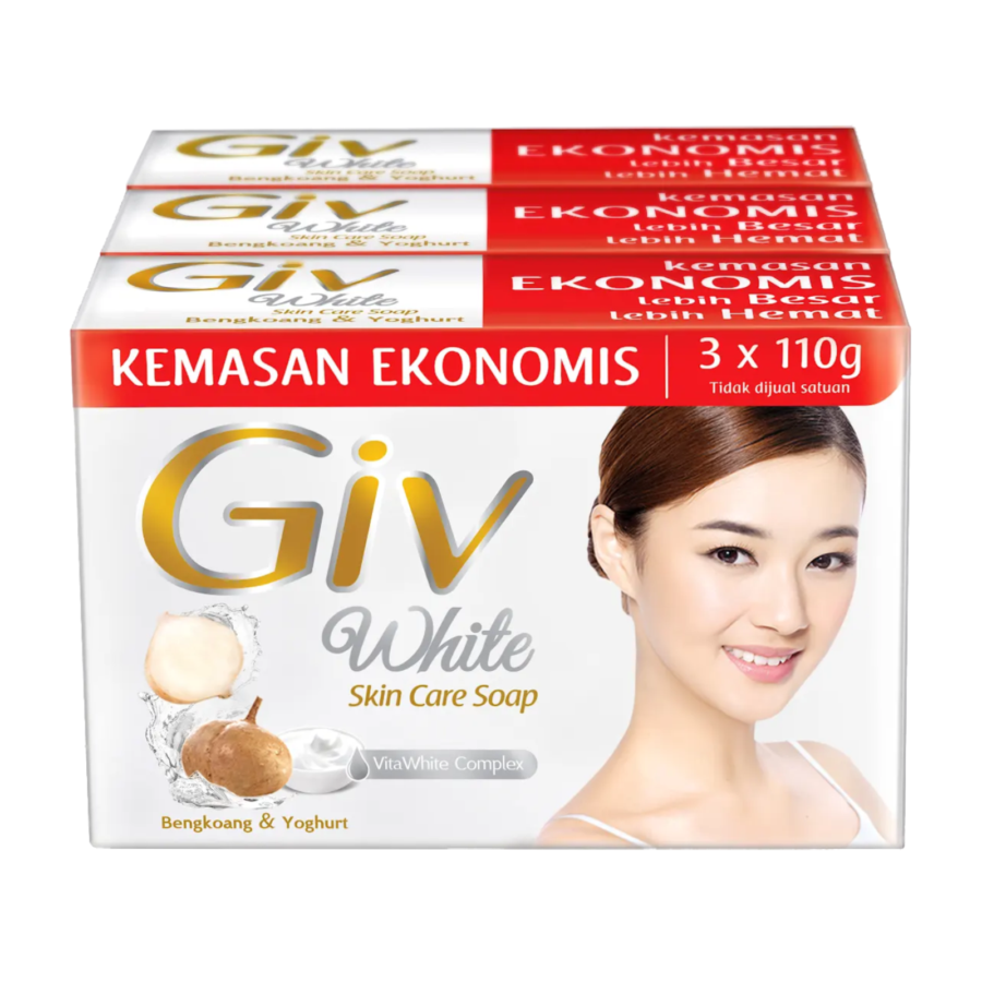 Giv White Bar Soap Bengkoang & Yoghurt 3pcs x 110gr 1pack