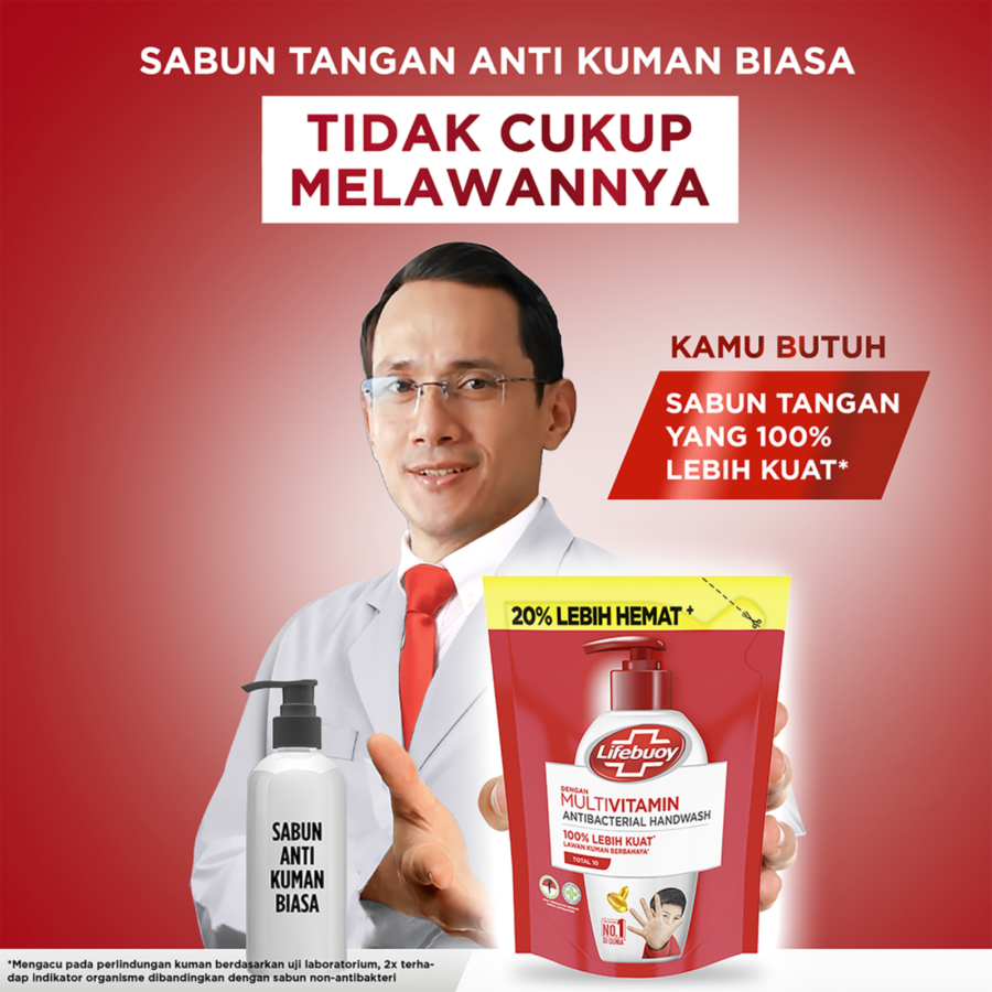 Lifebuoy Total 10 Antibacterial Handwash Pouch 180ml