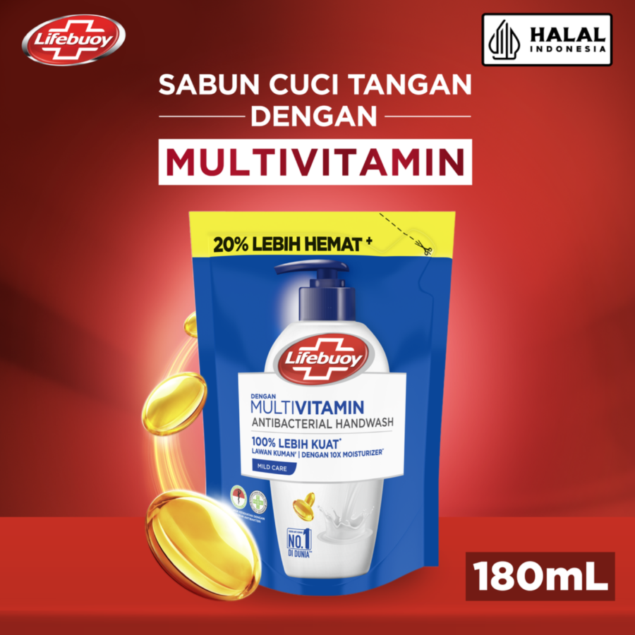 Lifebuoy Mild Care Antibacterial Handwash Pouch 180ml