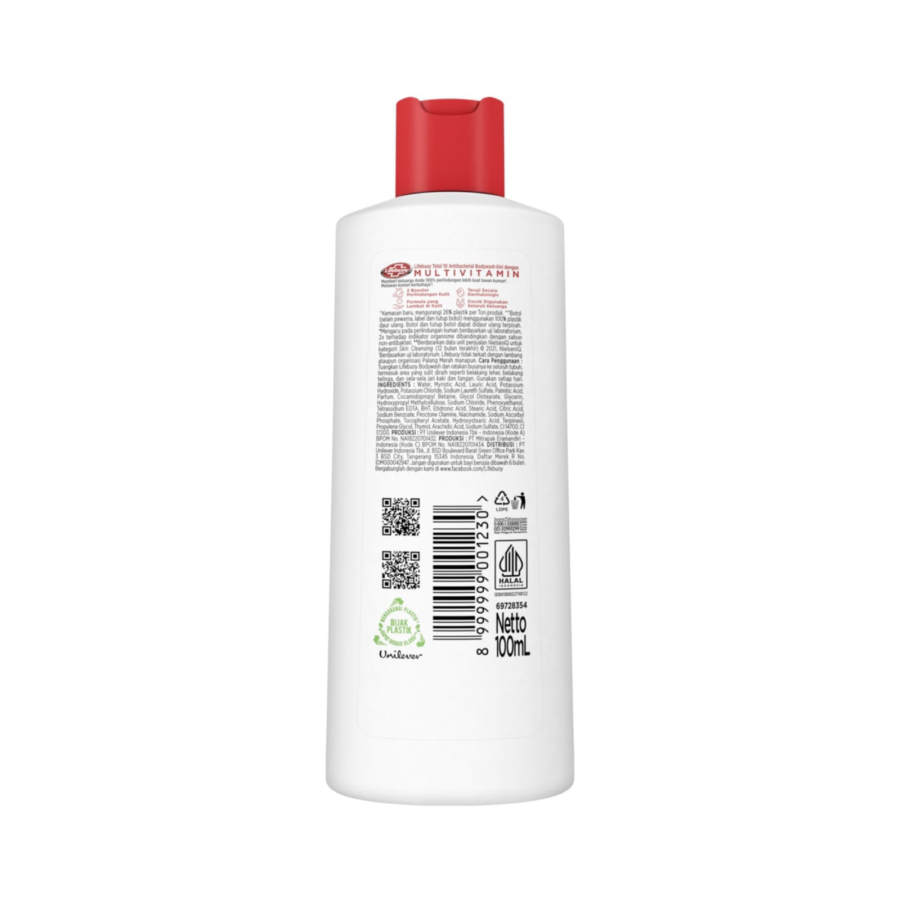 Lifebuoy Total 10 Antibacterial Body Wash Bottle 100ml