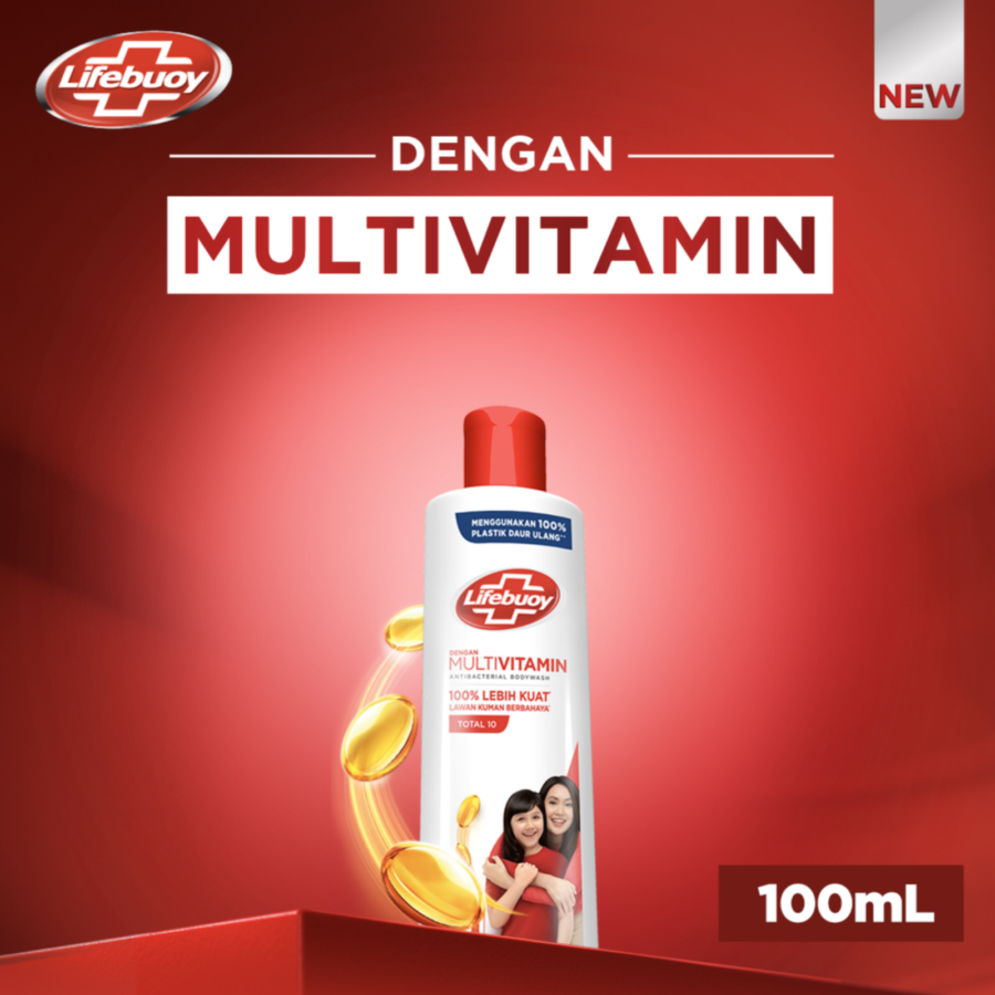 Lifebuoy Total 10 Antibacterial Body Wash Bottle 100ml