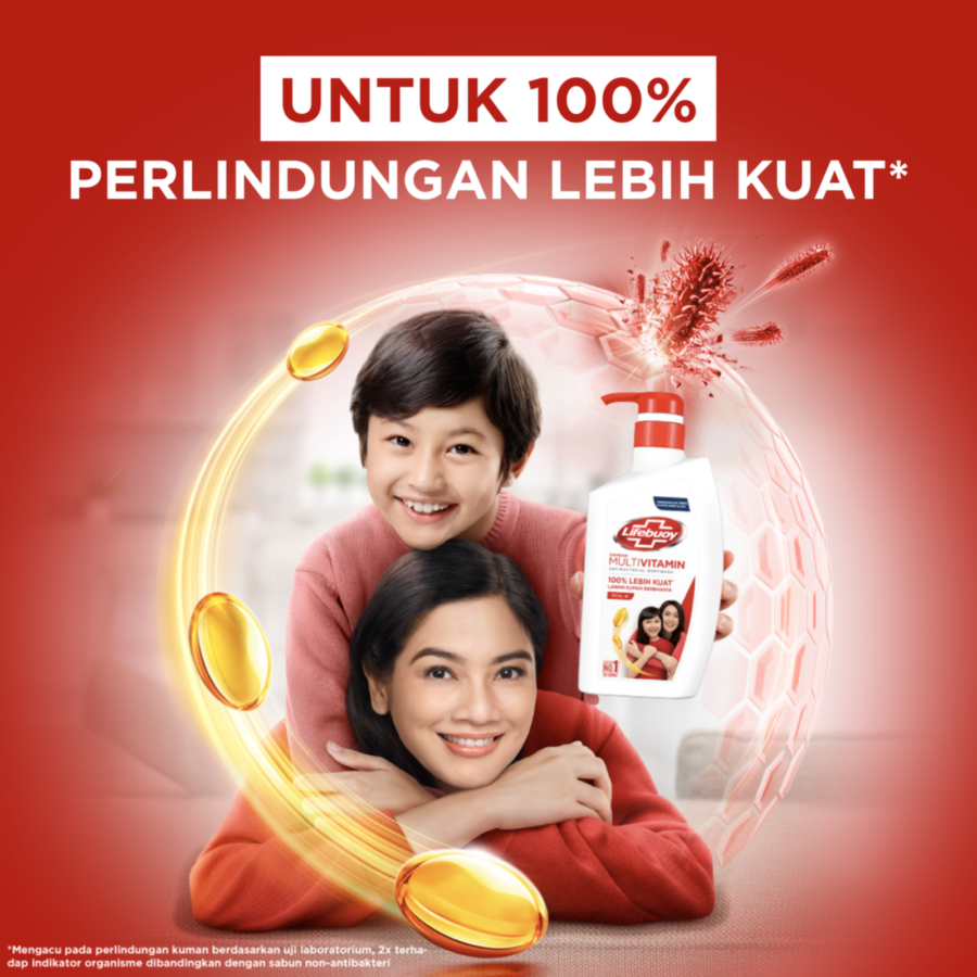Lifebuoy Antibakteri Total 10 Activ Silver+ Formula/Sabun Mandi 500ml