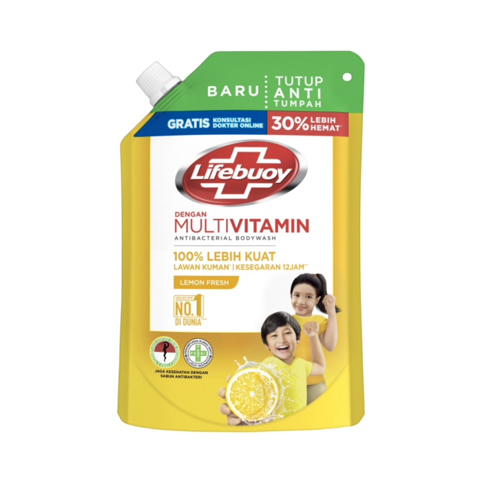 Lifebuoy Antibacterial Body Wash Lemon Fresh Pouch/Sabun Mandi