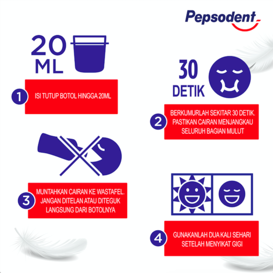 Pepsodent Mouthwash Herbal Natural 150ml