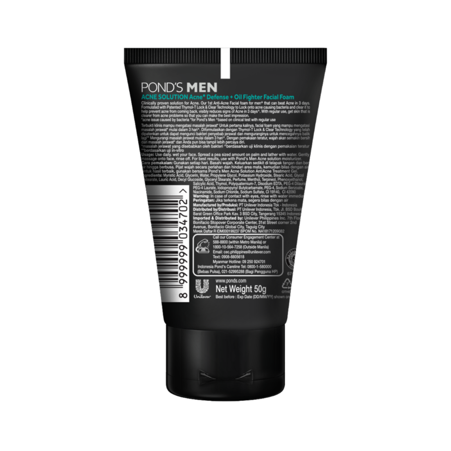 Ponds Men Acne Solution Facial Foam 50gram
