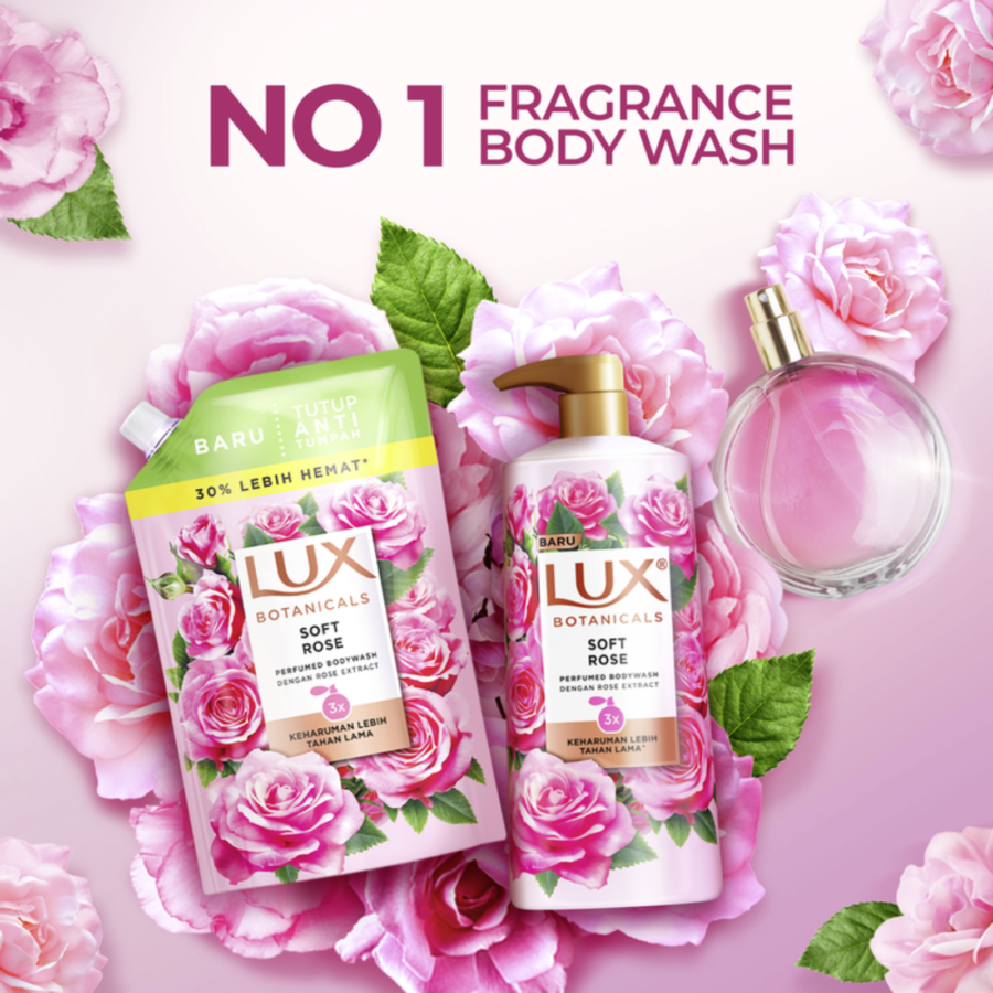 Lux Botanicals Soft Rose Body Wash Refill 380ml