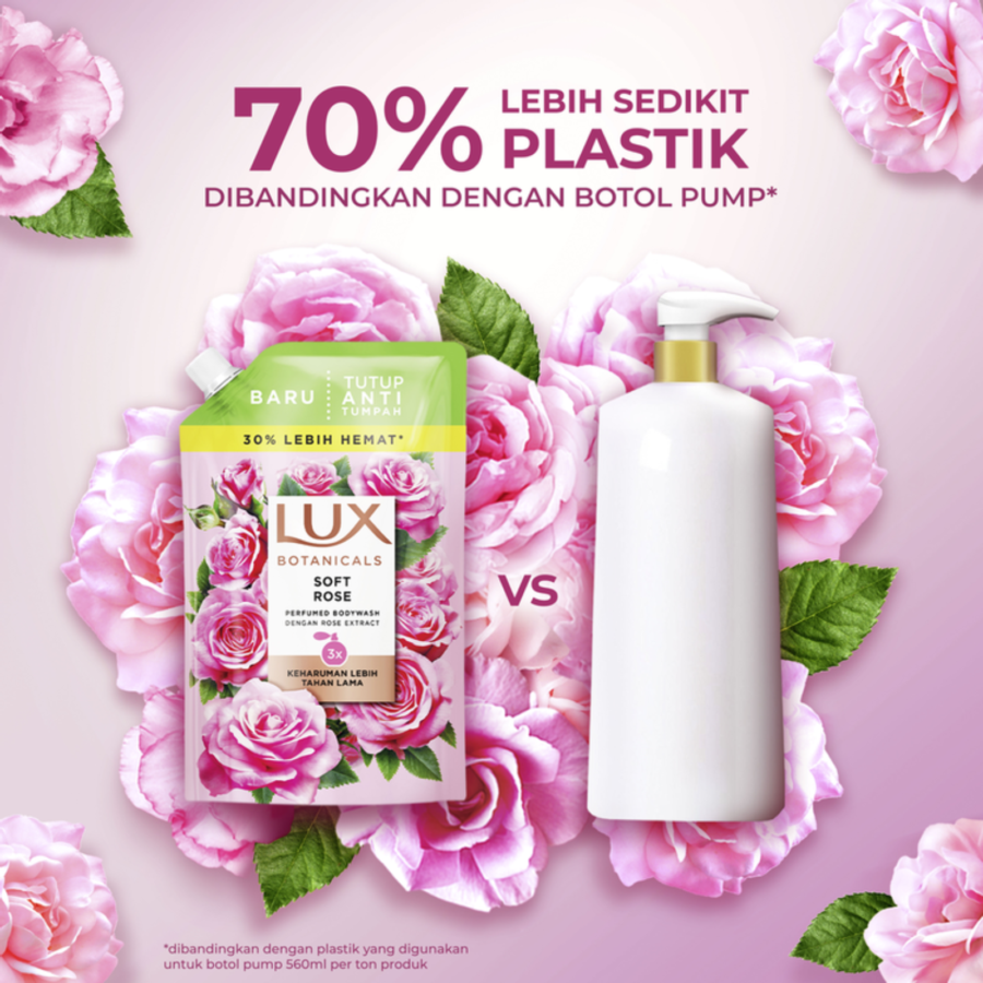 Lux Botanicals Soft Rose Body Wash Refill 380ml