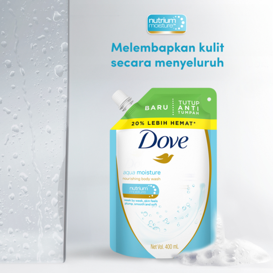 Dove Aqua Moisture Body Wash Refill 400ml