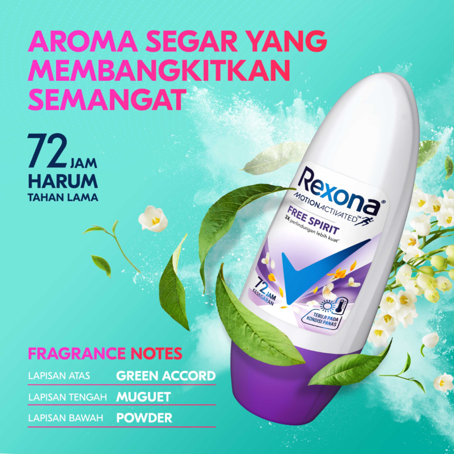 Rexona Motion Actived Free Spirit Deodorant Roll On 45ml