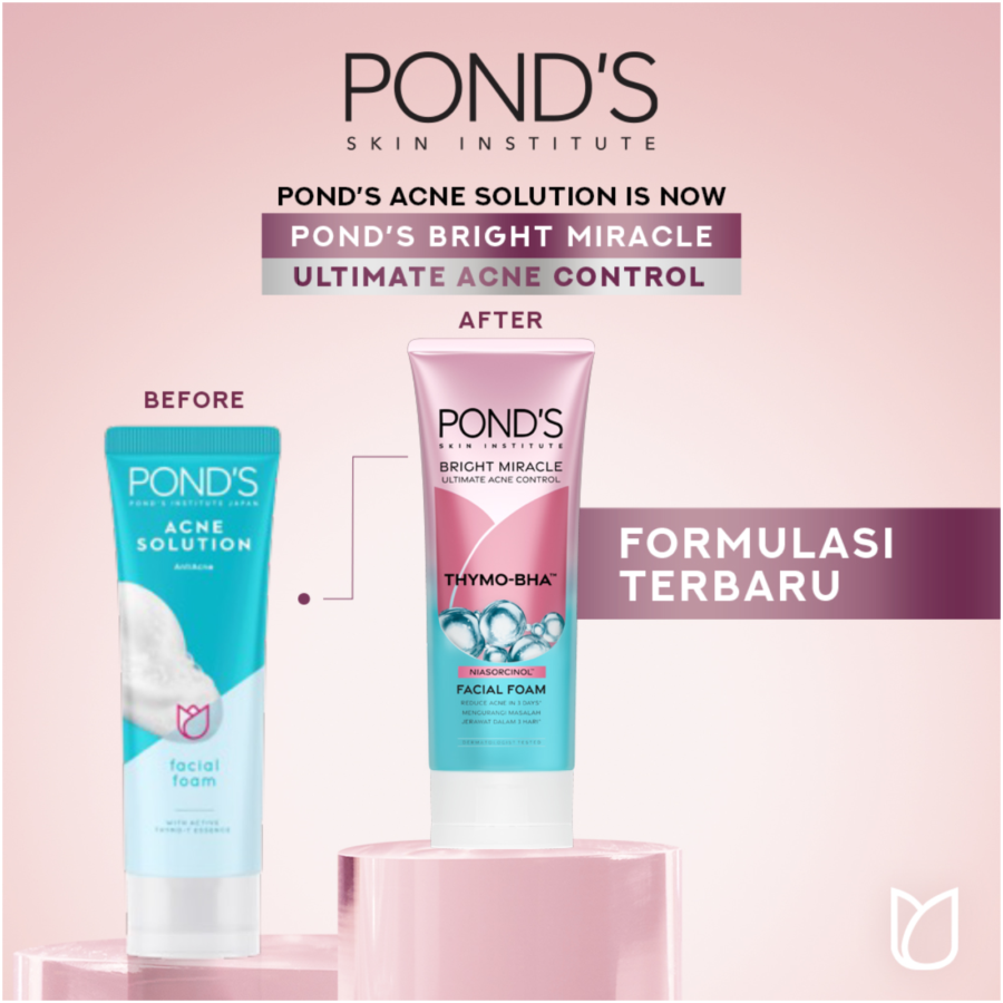 Pond'S Bright Miracle Ultimate Acne Control Tymo-BHA Niasorcinol Facial Foam 100gram