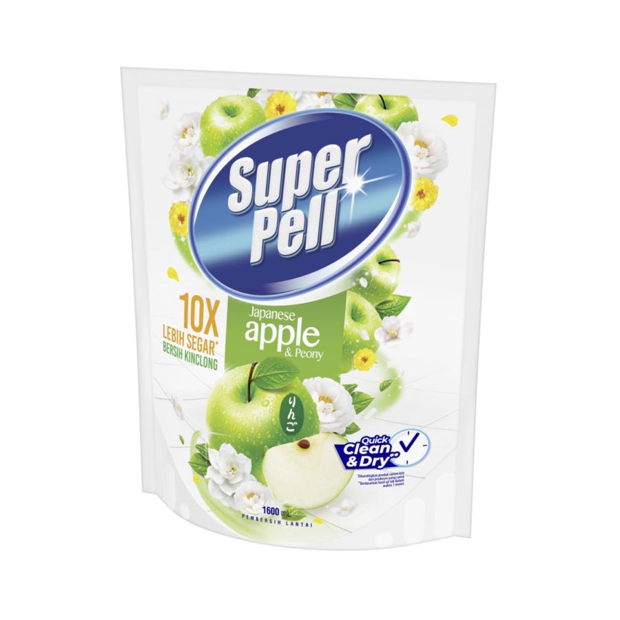 Super Pell Pembersih Lantai Fresh Apple Pembersih Lantai 1600ml