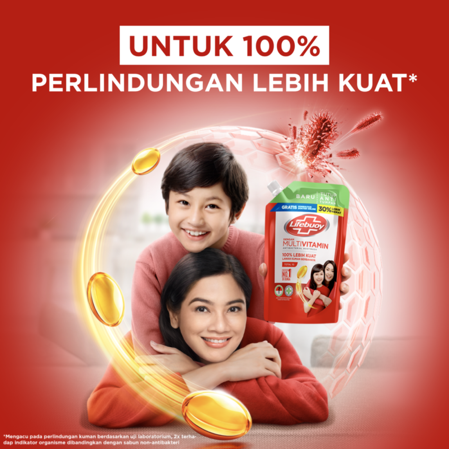 Lifebuoy Total 10 Anti Bacterial Body Wash Pouch 800ml