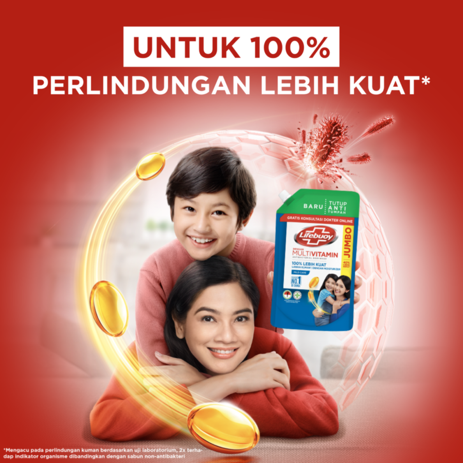 Lifebuoy Mild Care Anti Bacterial Body Wash Pouch 800ml