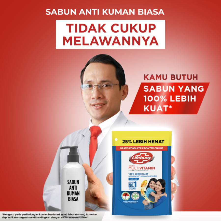 Lifebuoy Mild Care Anti Bacterial Body Wash Pouch 800ml