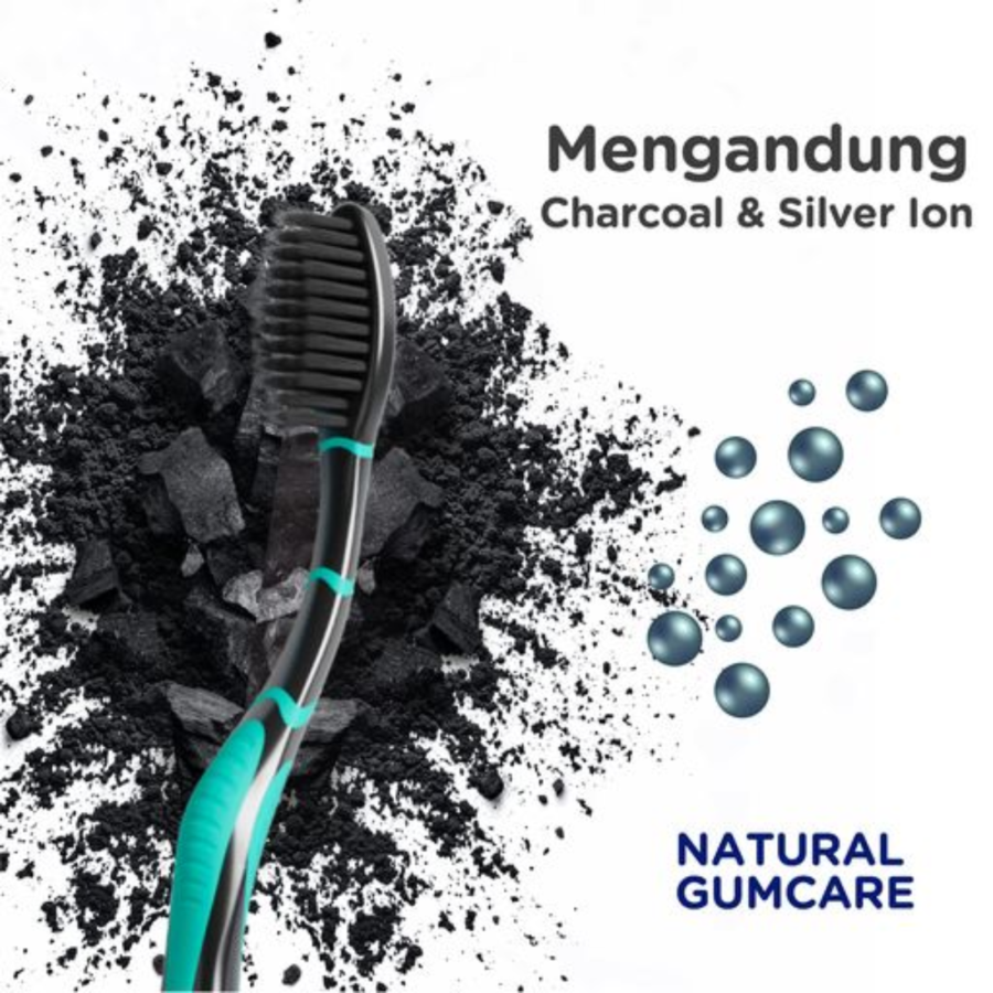 Pepsodent Silver Charcoal Toothbrush 1 packs 1pack