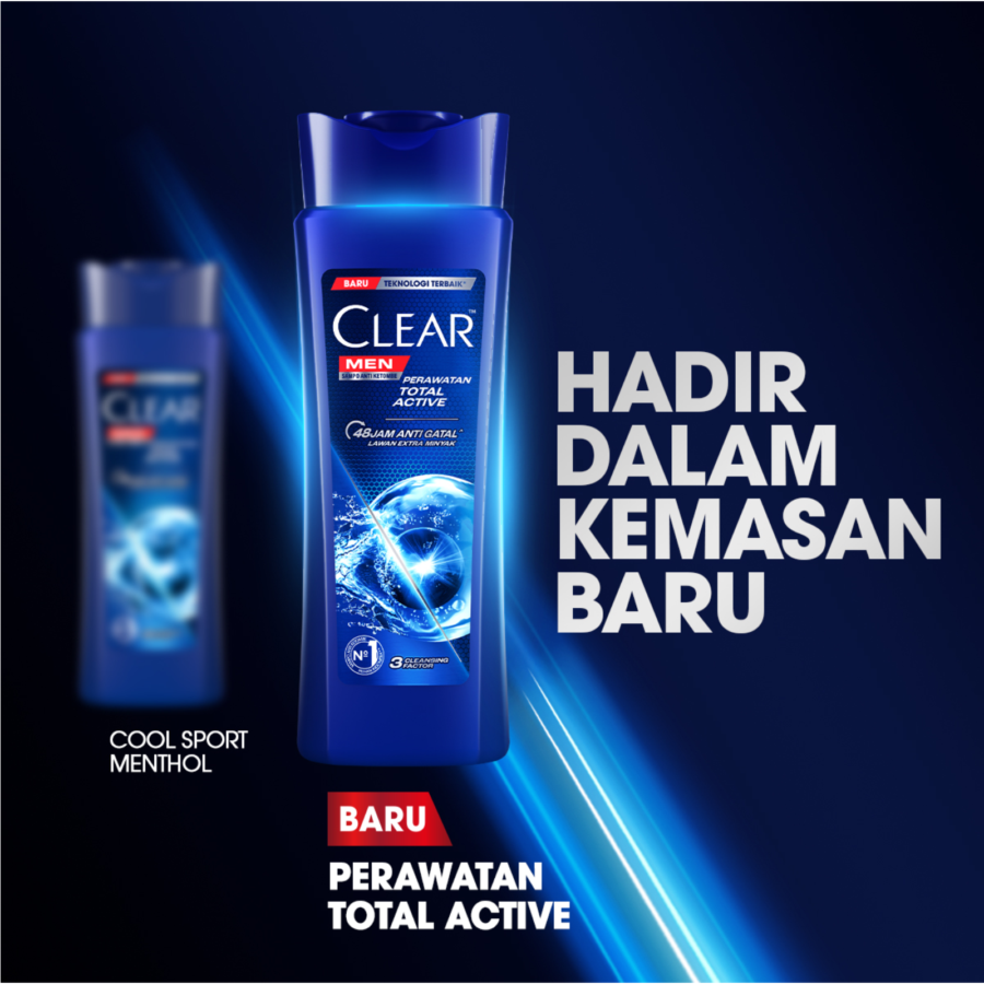 Clear Men Perawatan Total Active Anti Ketombe Shampoo 300ml