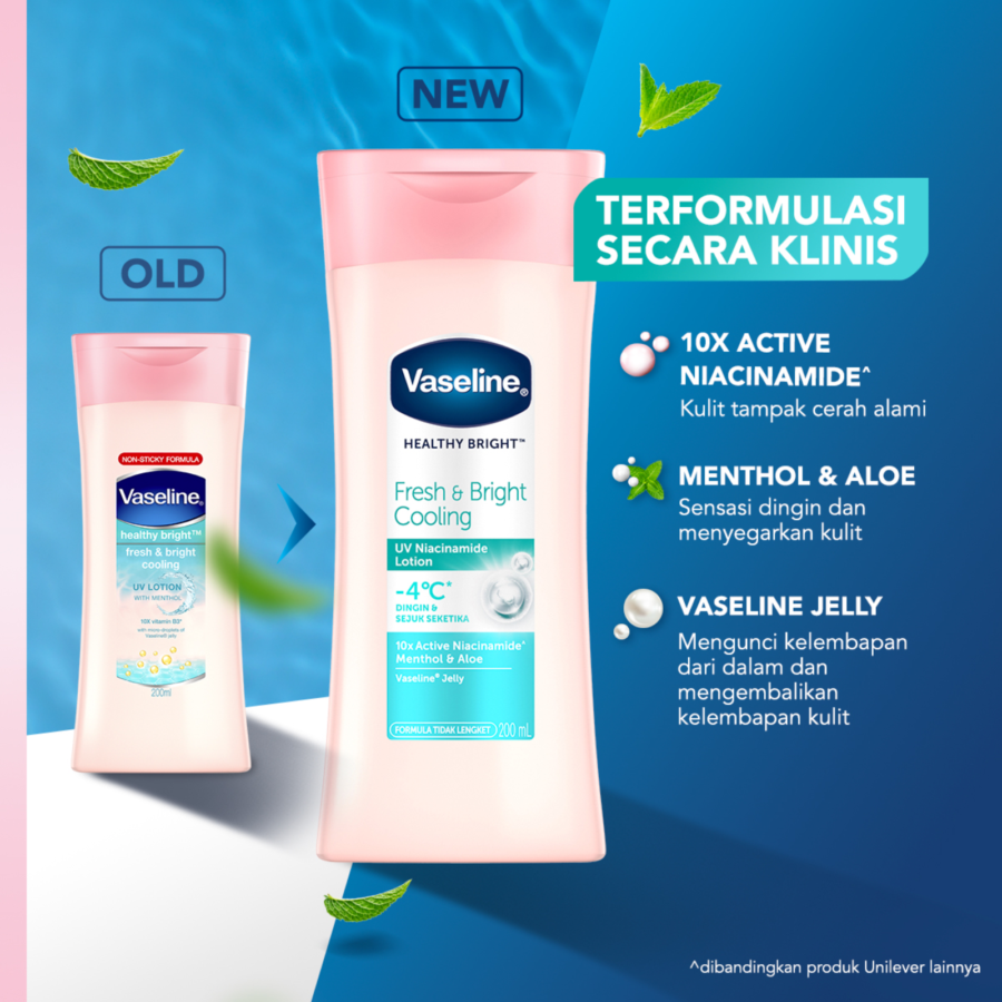 Vaseline Healthy White Fresh & Fair Cooling UV Gel Lotion 200ml