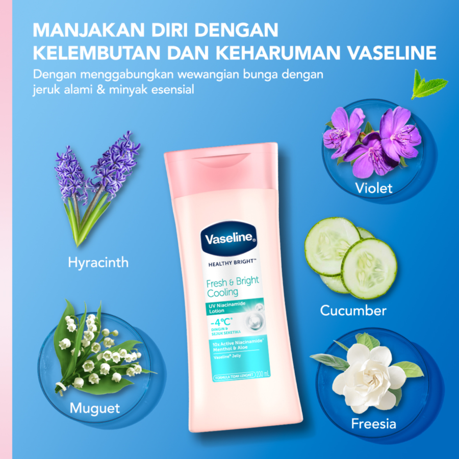 Vaseline Healthy White Fresh & Fair Cooling UV Gel Lotion 200ml