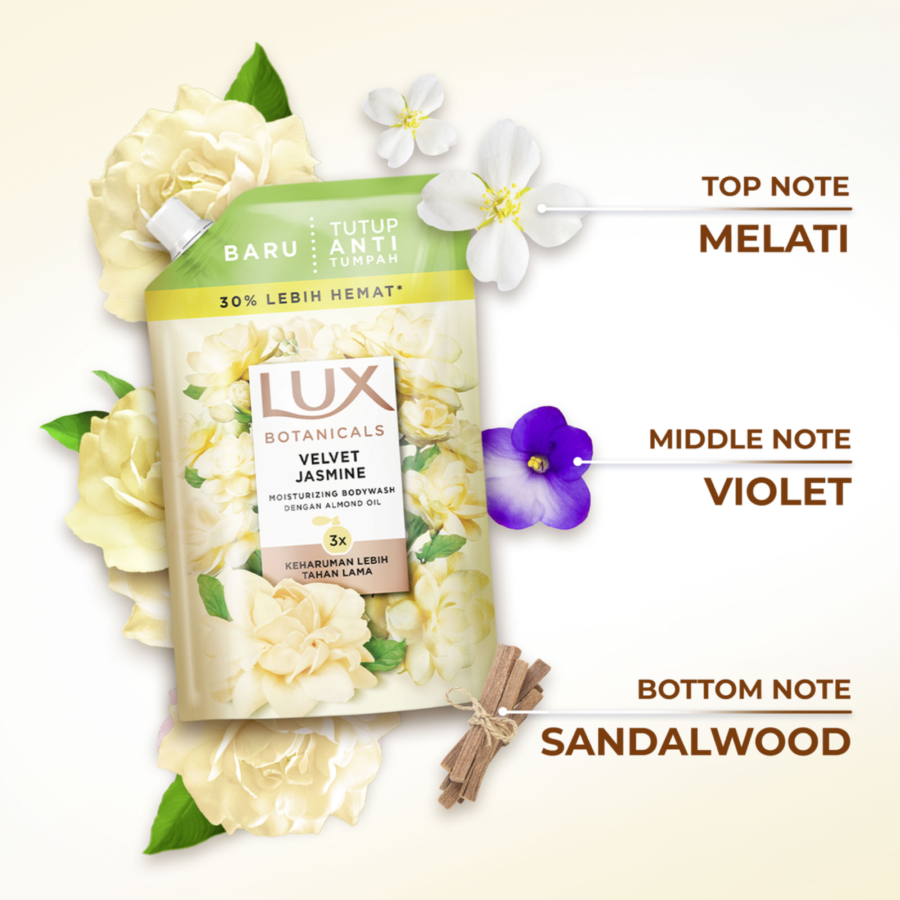 Lux Botanicals Velvet Jasmine Body Wash Refill 800ml