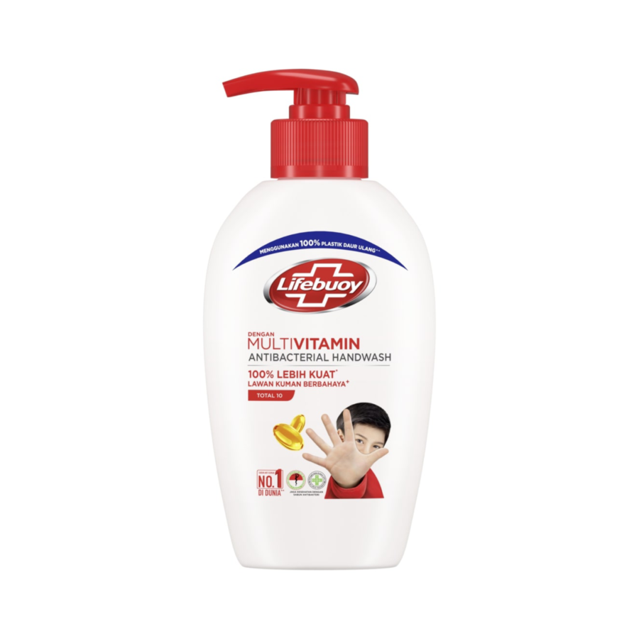 Lifebuoy Handwash Total 10 Pump/Sabun Cuci Tangan 200ml