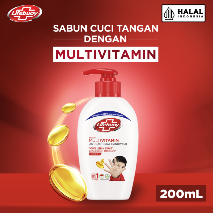 Lifebuoy Total 10 Antibacterial Handwash Botol 200ml