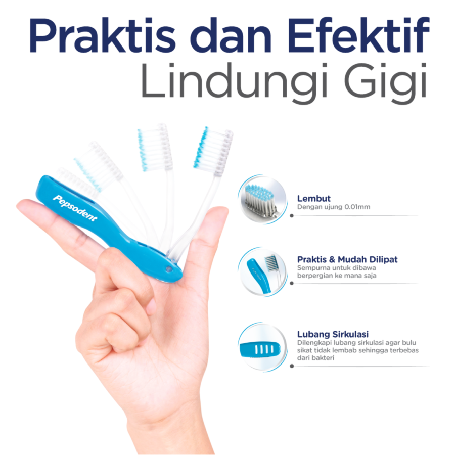 Pepsodent Travel Kit Soft Toothbrush & Toothpaste 1pcs