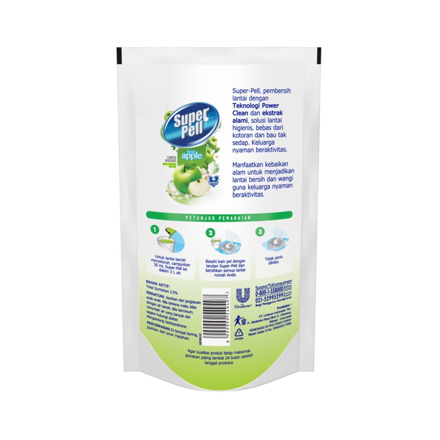 Superpell Fresh Apple Pembersih Lantai Pouch 260ml