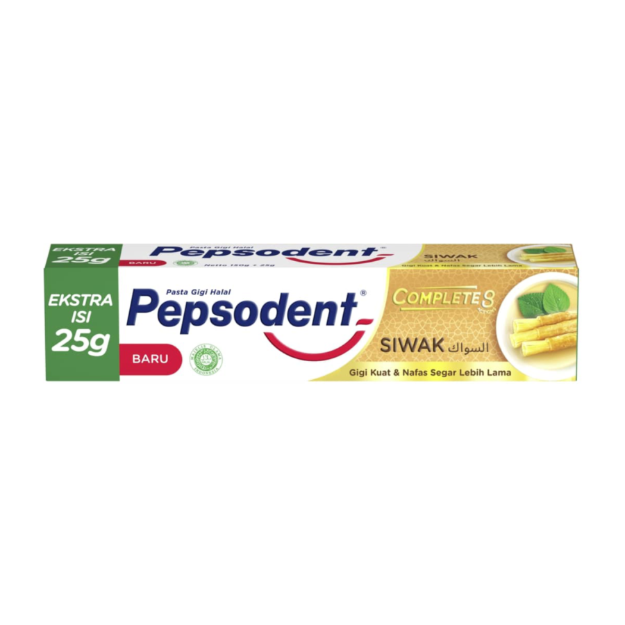 Pepsodent Complete 8 Natural Essentials Siwak Pasta Gigi 175gram