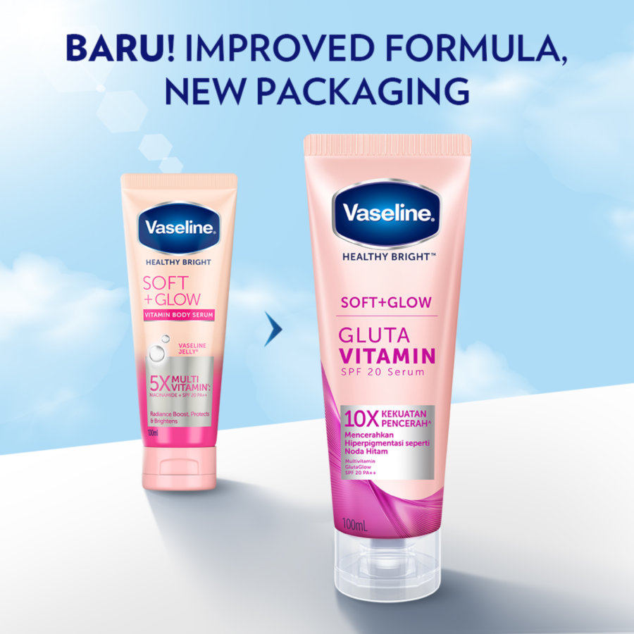 Vaseline Body Serum Healthy Bright Vitamin Soft Glow/Body Lotion 180ml