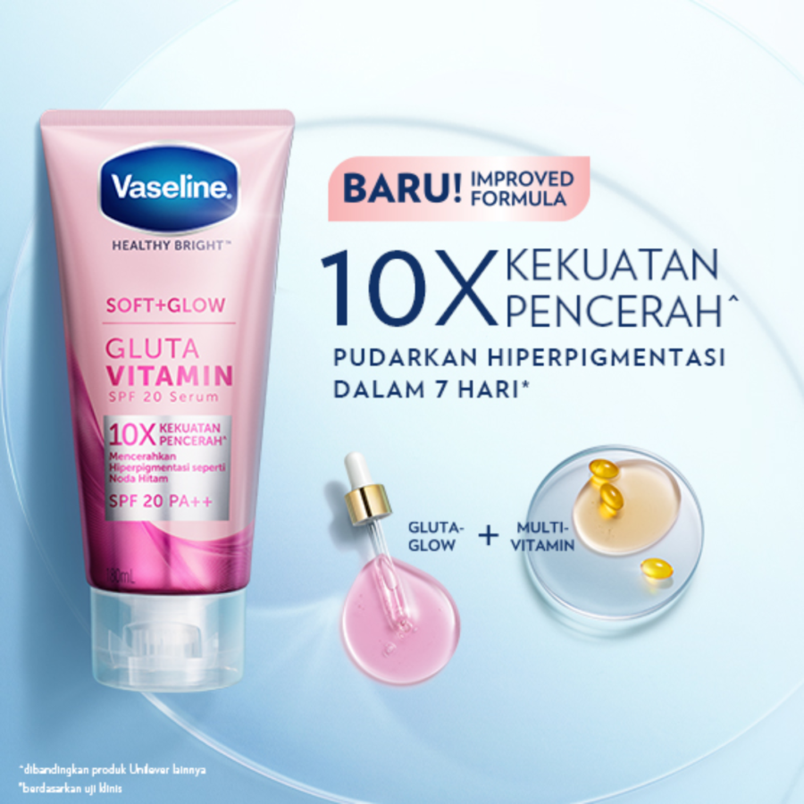Vaseline Body Serum Healthy Bright Vitamin Soft Glow/Body Lotion 180ml