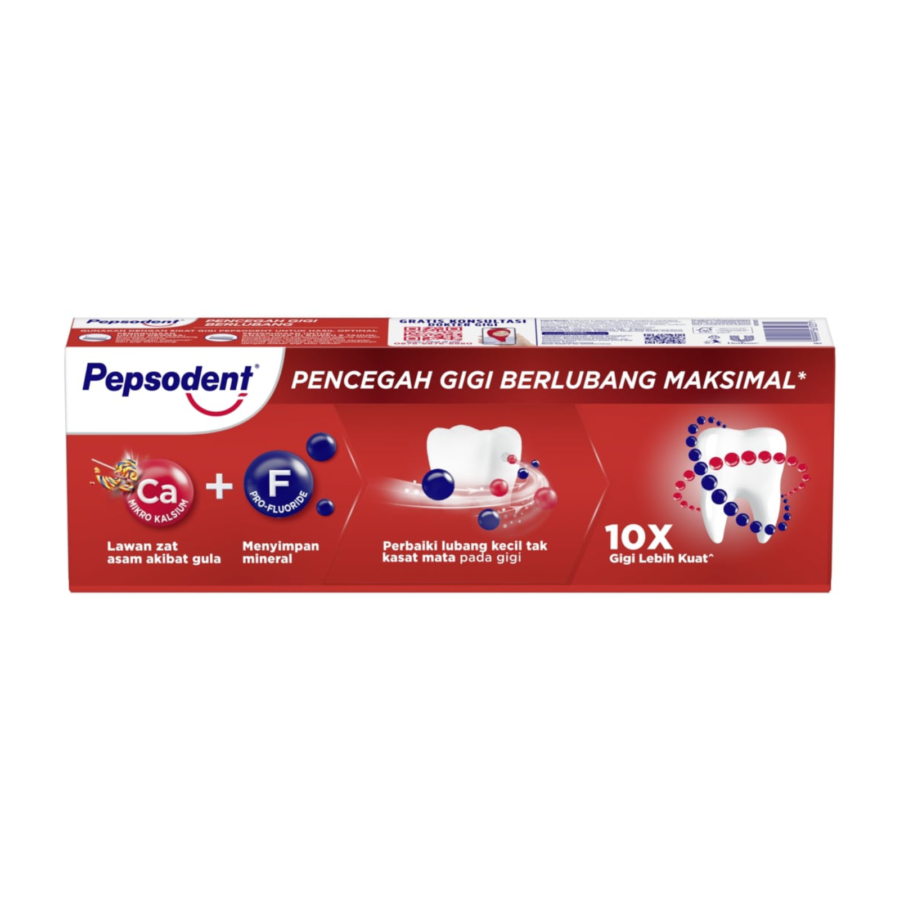 Pepsodent Pencegah Gigi Berlubang Toothpaste 2 pcs 225gram