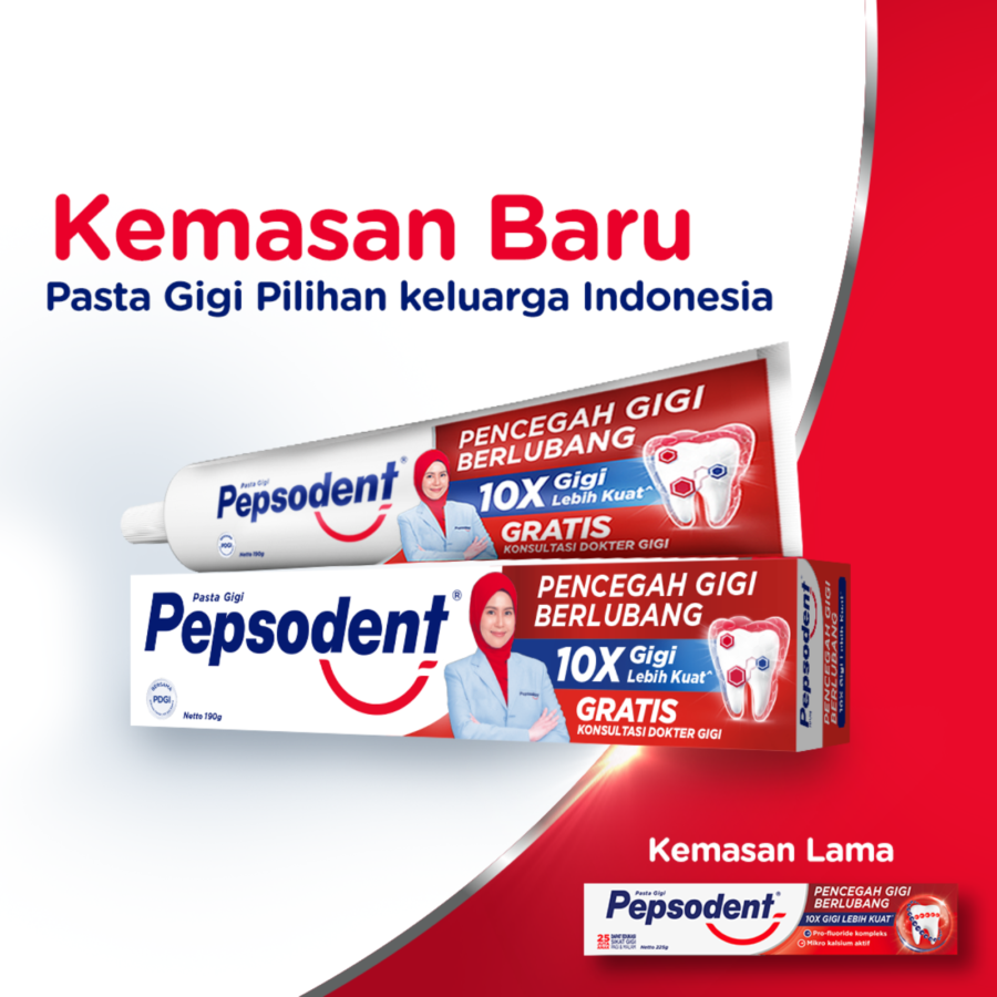 Pepsodent Pencegah Gigi Berlubang Toothpaste 2 pcs 225gram