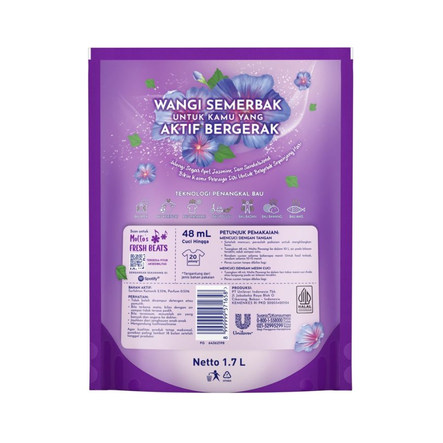 Molto Sport Fresh Pewangi & Pelembut Pakaian 1700ml