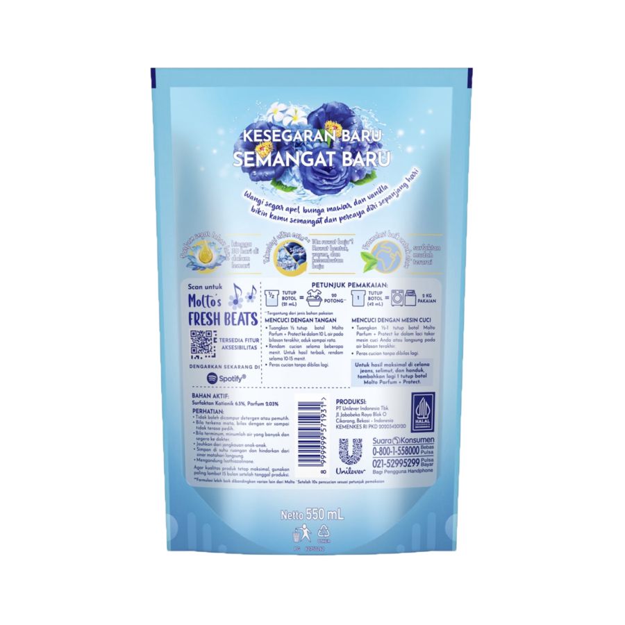 Molto All in One Morning Fresh Pelembut Pakaian 550ml