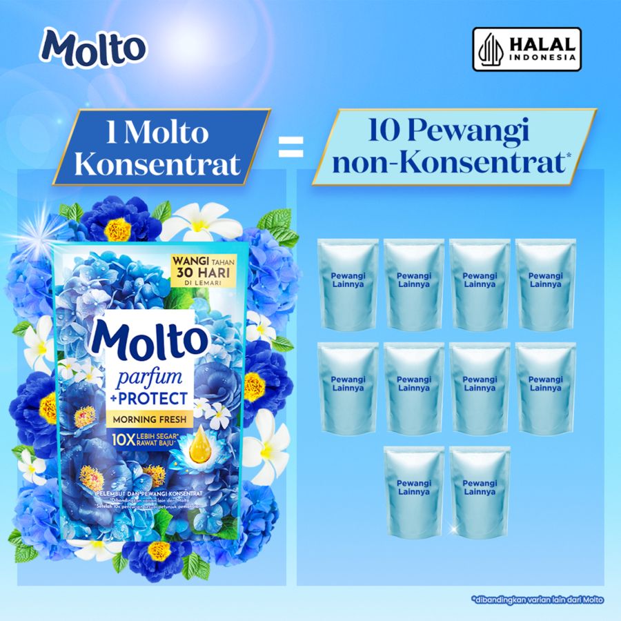 Molto All in One Morning Fresh Pelembut Pakaian 550ml