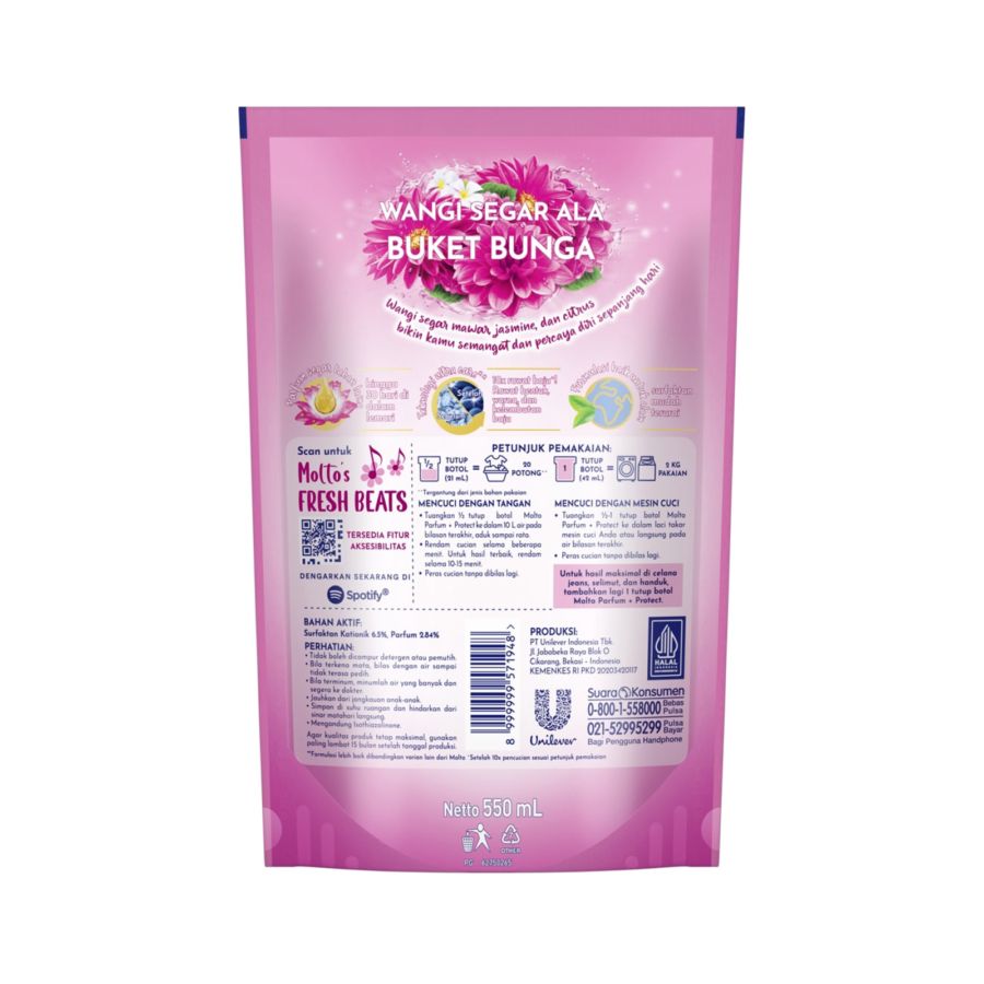 Molto Parfum + Protect Sunshine Bloom Pelembut Pakaian 550ml