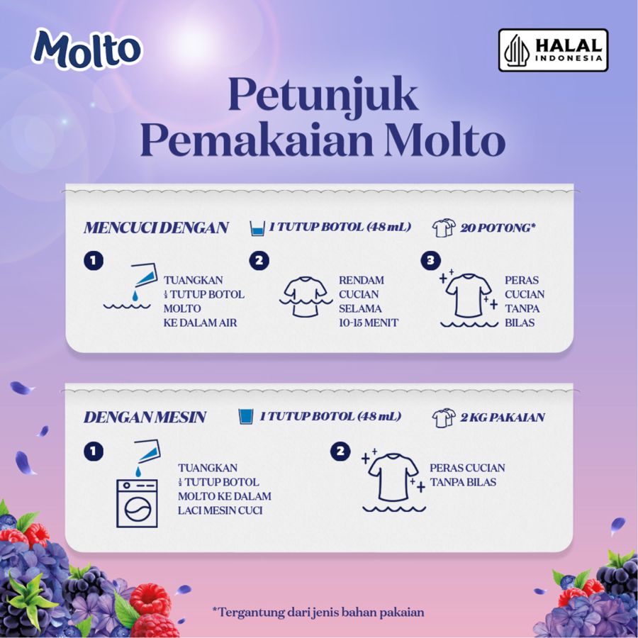 Molto Parfum Boost Elegant French Raspberry Pelembut & Pewangi Pakaian 650ml