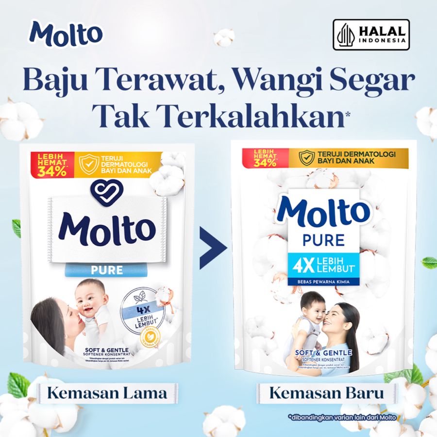 Molto Pure Baby Soft & Gentle Pelembut Pakaian 1500ml