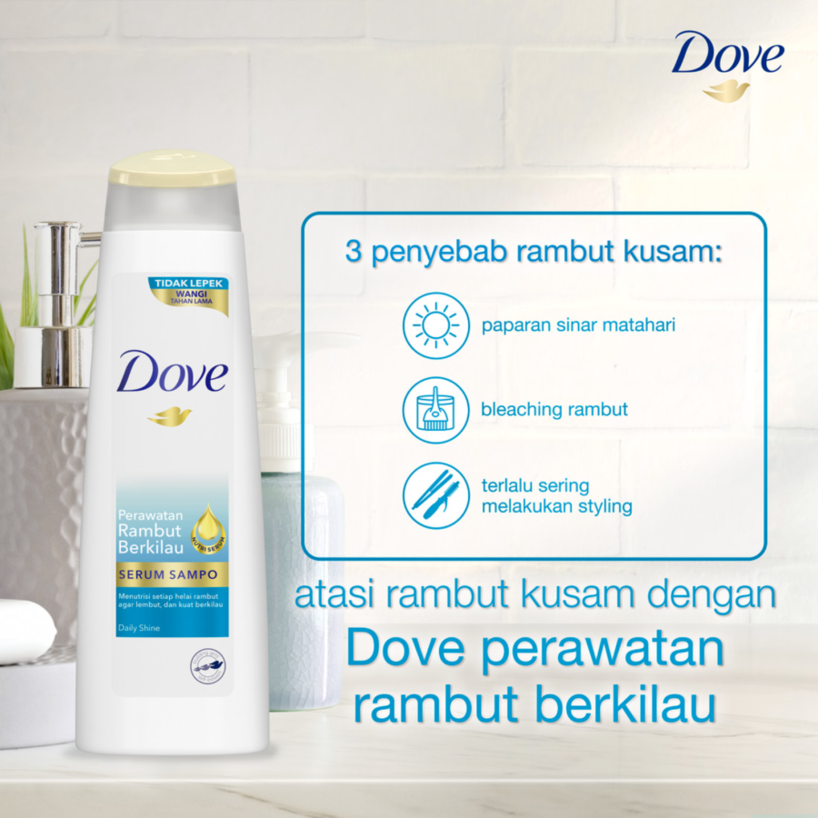 Dove Serum Shampoo Perawatan Rambut Berkilau 290ml