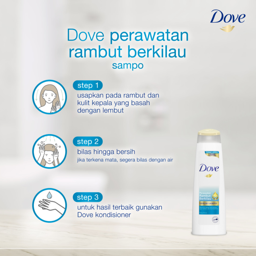 Dove Serum Shampoo Perawatan Rambut Berkilau 290ml