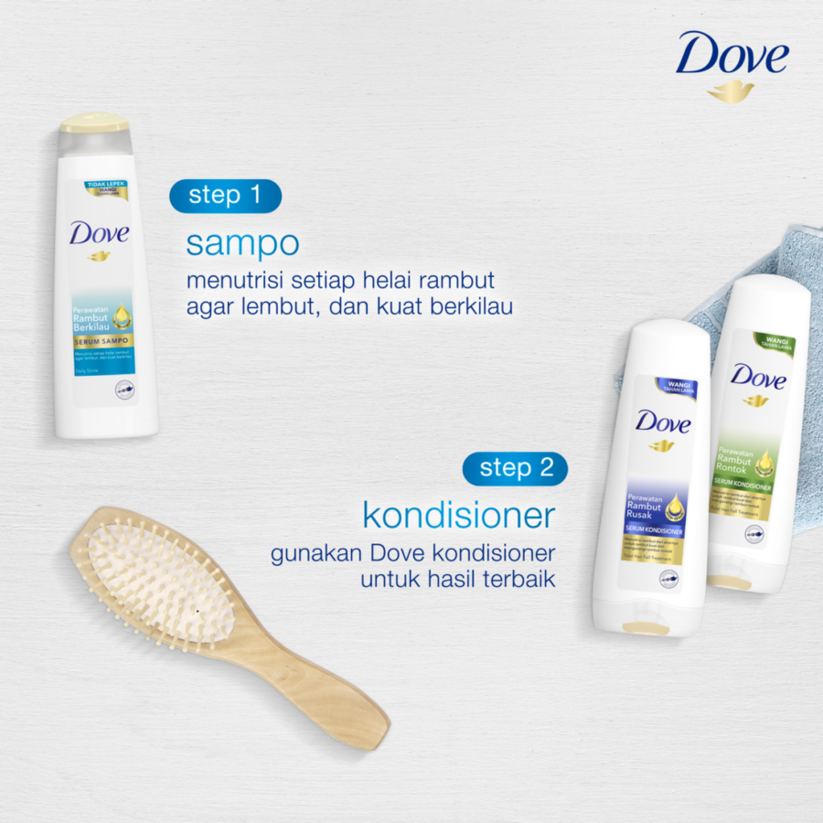 Dove Serum Shampoo Perawatan Rambut Berkilau 290ml